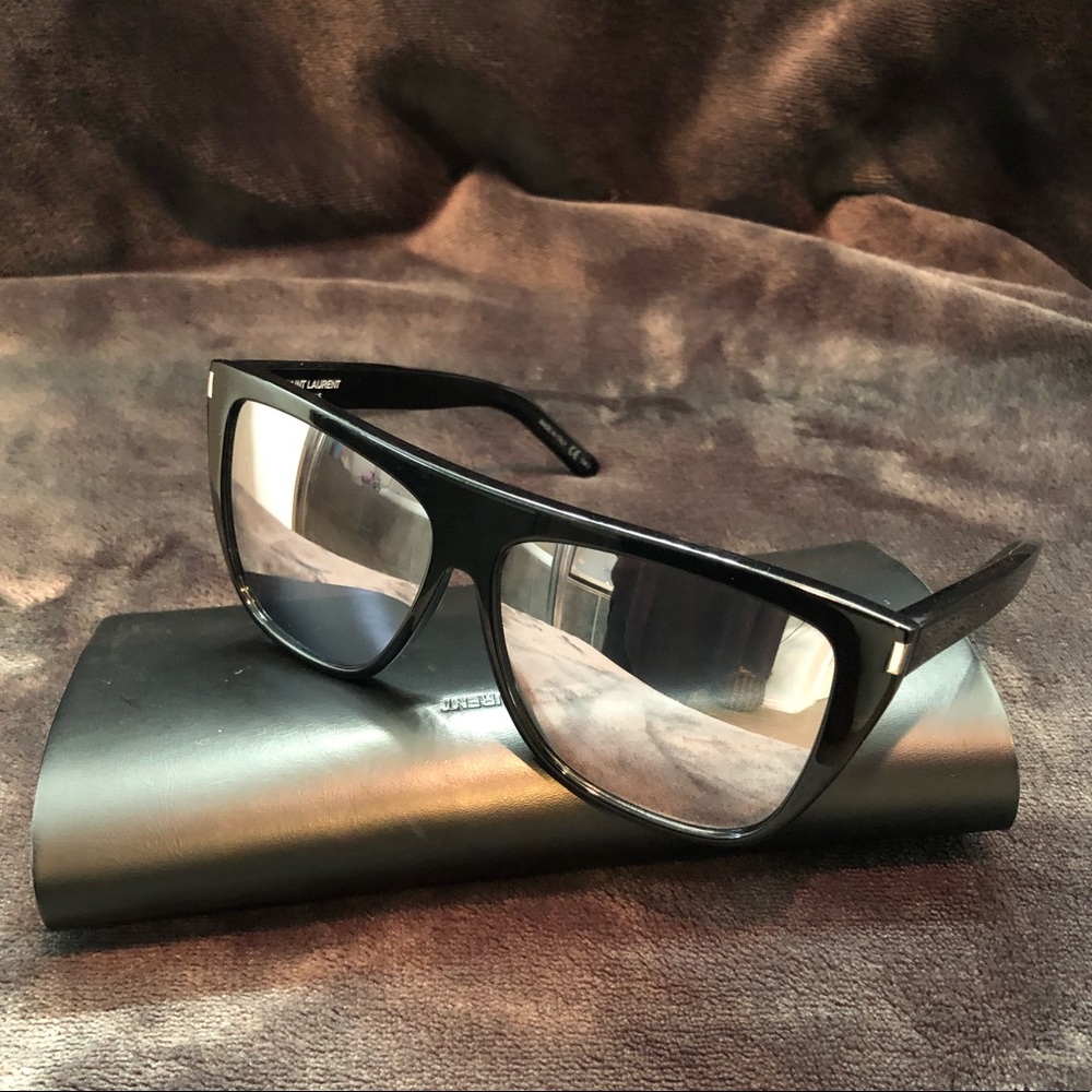SAINT LAURENT SL 1  Mirrored Lens Sunglasses